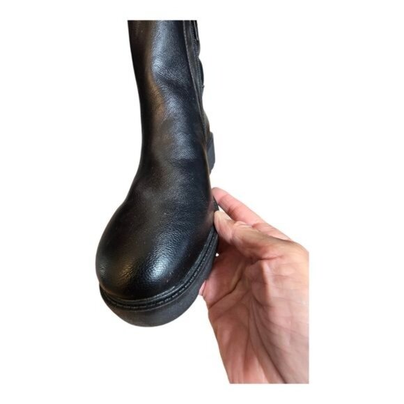 White Mountain Black Leather Ankle Booties - Picture 13 of 16